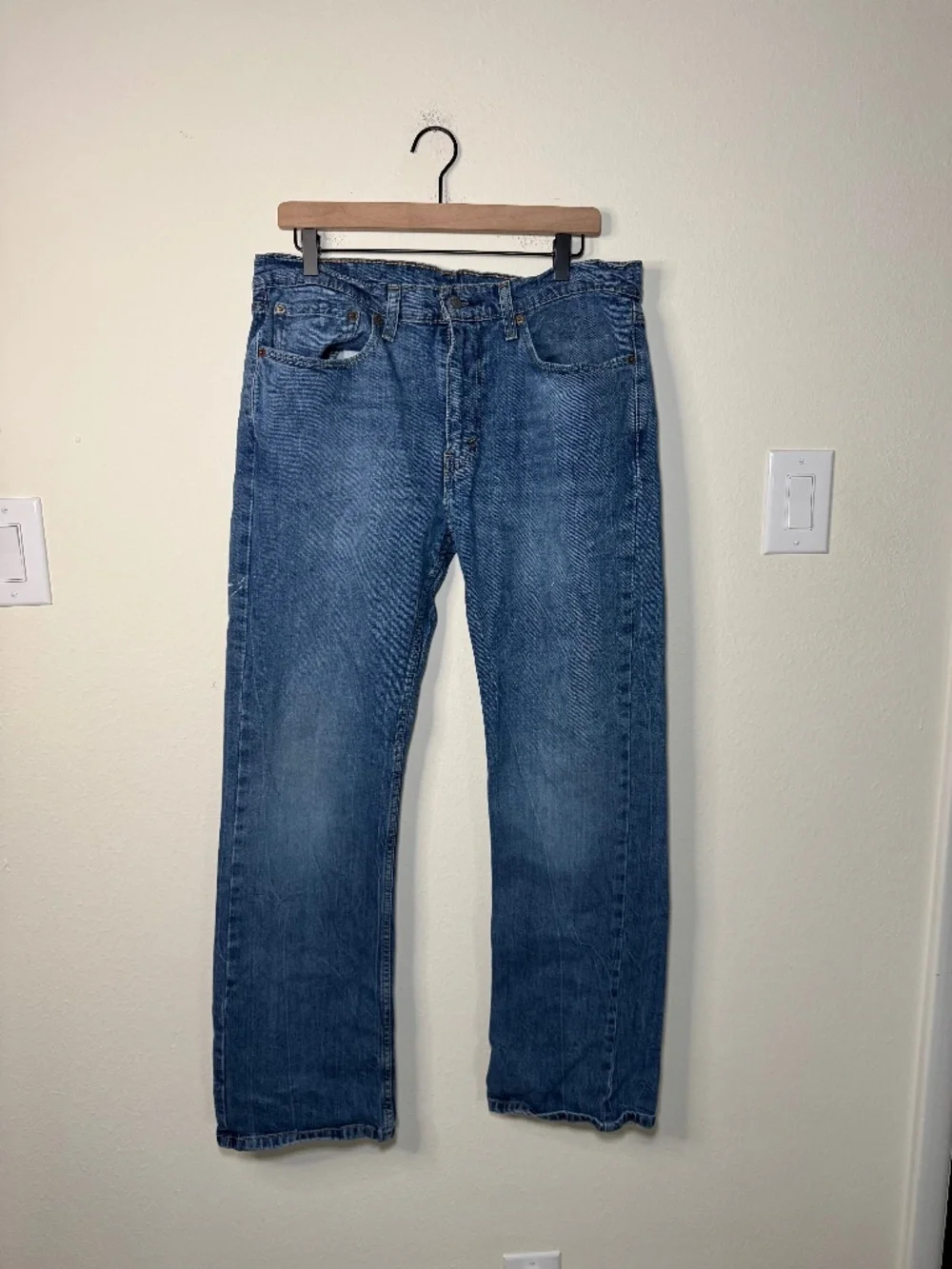 Levi's 527 Boot Cut Jeans Men's Size 34 Blue Denim Western Casual Rugged
